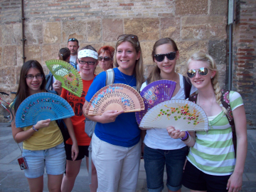 Miss Filetti and the girls showed off their Spanish fans.  