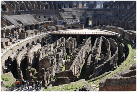 The inside of The Colosseum - You can almost hear Russell Crowe riling up the crowd.  