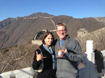 Me and my new friend Rebecca (a teacher from Hawaii) at the Great Wall.