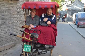 Nate (a teacher from South Dakota) and I rode around the Hutong District in style - a rickshaw.