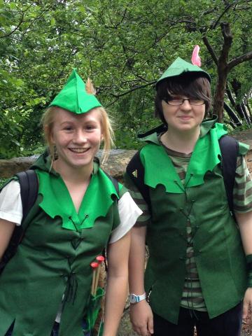 Some of us really got into the idea of playing Robin Hood in Sherwood Forest. 